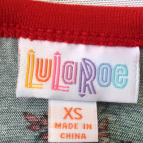 LulaRoe Dress XS Green Floral - Picture 4 of 4